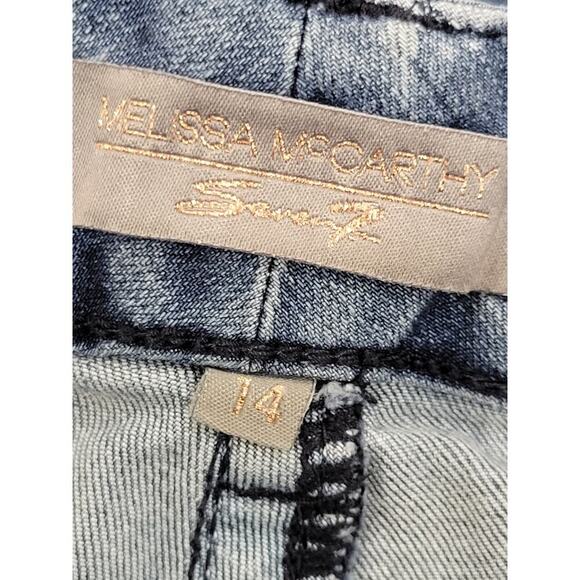 Melissa McCarthy Women's Seven Slim Flare Jeans Embroidered Pockets Size 14 - Picture 11 of 12